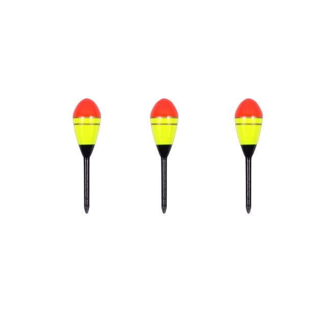 Advancent 3 uds flotadores de pesca luz agua salada boya de agua dulce Mini corriente río suministro Bobber accesorio Fluctuate suministros Pescar Rojo y amarillo