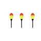 thumbnail image 1 of Advancent 3 uds flotadores de pesca luz agua salada boya de agua dulce Mini corriente río suministro Bobber accesorio Fluctuate suministros Pescar Rojo y amarillo, 1 of 6