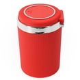 thumbnail image 1 of BUYISI Multifunctional Portable Car Ash Tray Cup Holder With Lid And Led Light Red, 1 of 5