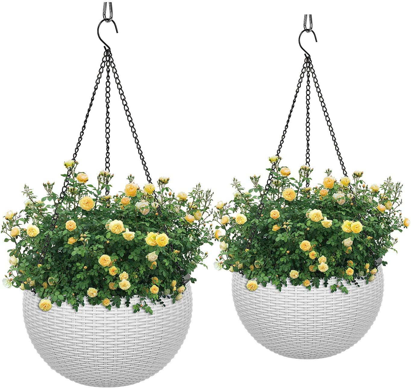 Details about   1 Pack 10.2” Hanging Basket Planters Self-Watering In-Outdoor .. NEW 