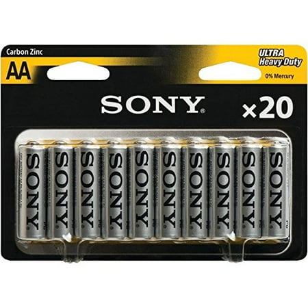 - Sony Heavy-Duty Carbon Zinc AA Batteries, 20 Count