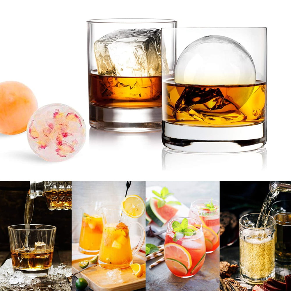 Details about   Silicone Ice Cube Tray Mold Square Mould 4Grid DIY Round Ice Ball Maker Large 