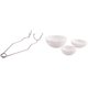 thumbnail image 2 of 4 Pieces Small Melting Ceramic Crucible Bowl Dish Cup Set Melting Gold Silver Copper with Whip Tongs, 2 of 5