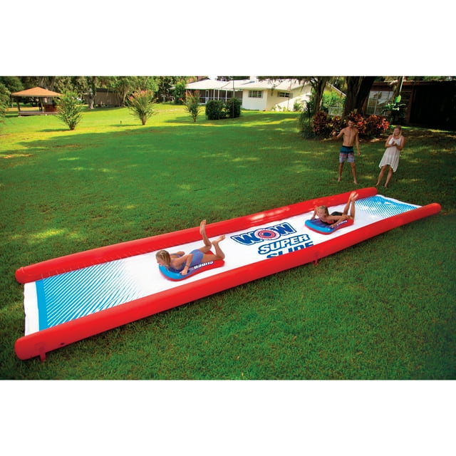 WOW Watersports Super Slide Giant Yard Water Slide with Sliding Sleds