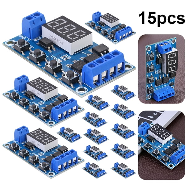 Interruptor Retardo Del Temporizador Ciclo Disparo Placa Circuito 12 24V Control Tubo Dual MOS