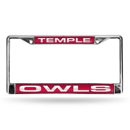Temple Owls NCAA Laser Chrome Frame