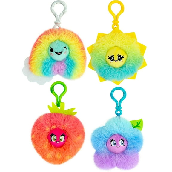 Peeky Pops Plush Key Chain Random Set of 4