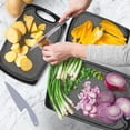 thumbnail image 5 of Durable Kitchen Cutting Boards, Convenient and Durable Design With Easy To Clean Surfaces, Perfect Sizes Set For Every Cutting Need, Non-Porous, Non-Cracking, With Non-Slip Handles, 3 Pieces, 5 of 5