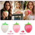 thumbnail image 2 of STPToys Light & Heat Reactive Color Changing Strawberry Stress Relief Ball, Fruit Shaped Sensory Decompression Strawberry for Relaxation, Ideal Party Favors, 2 of 9