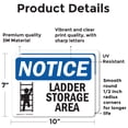 thumbnail image 2 of (2 Pack) Ladder Storage Area Sign, 2 of 7