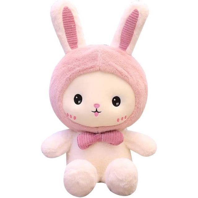 Almohada de peluche HUOGUO Pink Bunny con alas de 40 cm