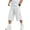 White, variant on PYGNJK Boys Capri Sweat Shorts Elastic Waist Loose Fit Straight Leg Casual Workout Cropped Hiking Shorts