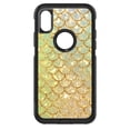 thumbnail image 1 of DistinctInk Custom SKIN / DECAL compatible with OtterBox Commuter for iPhone XR (6.1" Screen) - Gold Green Mermaid Scales, 1 of 5