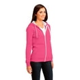 thumbnail image 4 of District Juniors The Concert Fleece Full Zip Hoodie-4XL (Neon Pink), 4 of 6