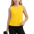 thumbnail image 2 of WRKEKC Kids Athletic Tank Tops Solid Color Round Neck Sleeveless Quick Dry Breathable Sporty for 5-15 Years, 2 of 9