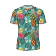 thumbnail image 5 of Wukai Pineapple Print Men's Short-Sleeved Mesh T-Shirt,Quick-Dry Short Sleeve Workout T-Shirt-6X-Large, 5 of 8