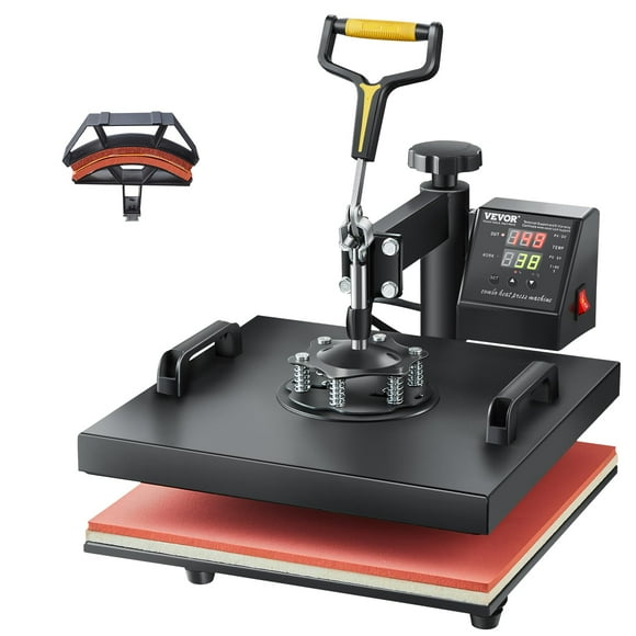 Máquina de prensado térmico VEVOR 2 en 1 para camisetas y sombreros 38x38c