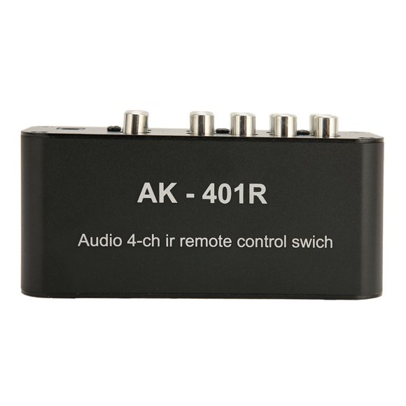 4 Channel AV Switch  Switcher, 4 Way  Switcher Easy To Control Aluminium Alloy Housing Compact DC 12V With IR Remote Control For DVD