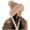 Beige, variant on Winter Hats for Women Plush Fluffy Pompom Knit Earflap Hat Warm Cap for Outdoor Ski and Winter Activities Winter Hat Grey One Size
