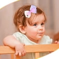 thumbnail image 4 of 6 In A Clip Girls Hair Bow Rainbow Hair Accessory Durable Ribbon Bow Clip for Playful Styles, 4 of 4