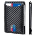 thumbnail image 5 of SYMMEXA Men's wallet RFID anti-theft carbon fiber wallet dollar clip, 5 of 6