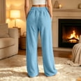 thumbnail image 6 of Sunnin Womens Fleece Lounge Pants with Pockets Elastic Waist Cozy Winter Pajama Bottoms, 6 of 6