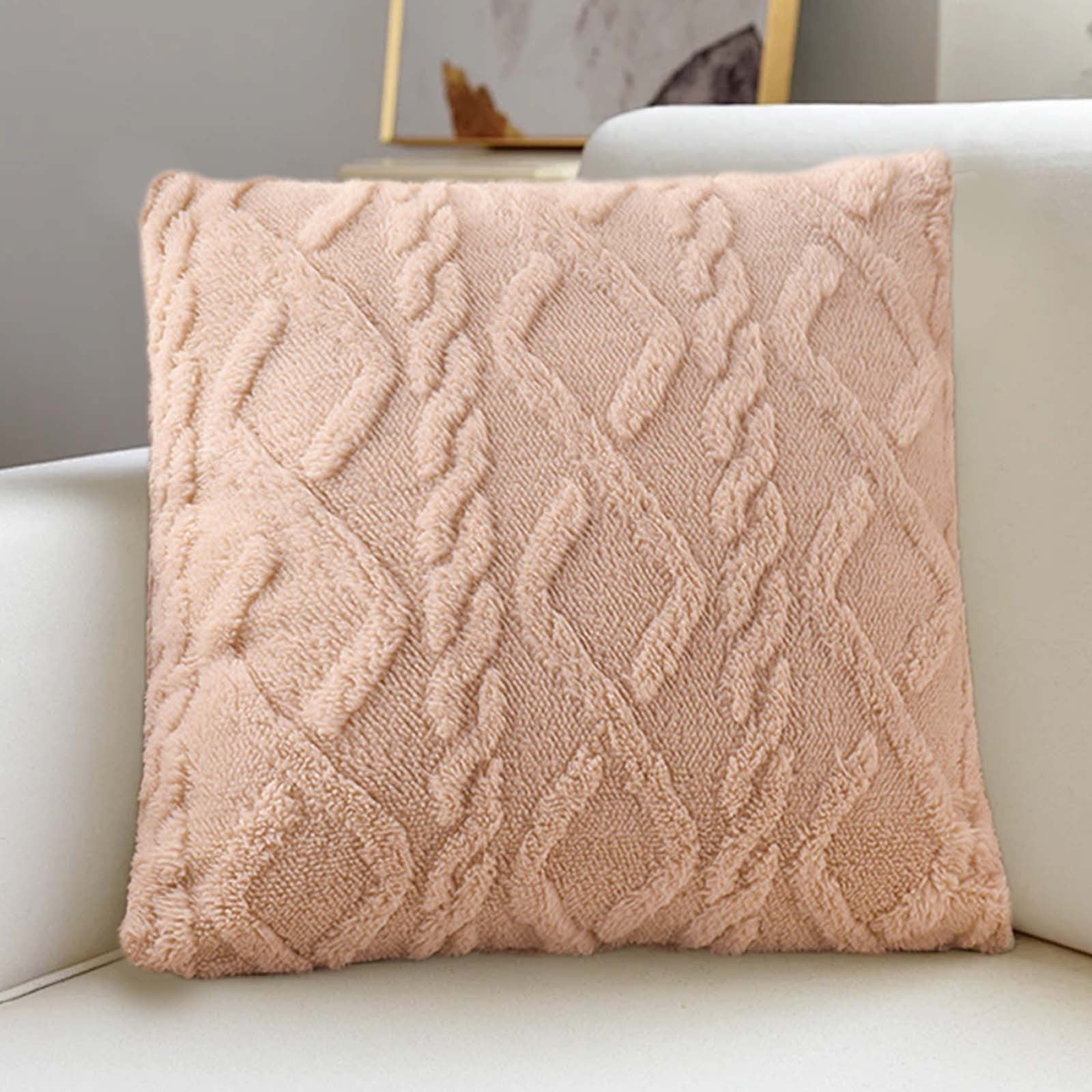 Amvlyk Geometric Motifs Couch Pillow Cases Throw Pillows Home Decor for Living Room Bedroom Bed Outdoor Cushion Cover（17.72x17.72In,Pillow Cover Only）Beige