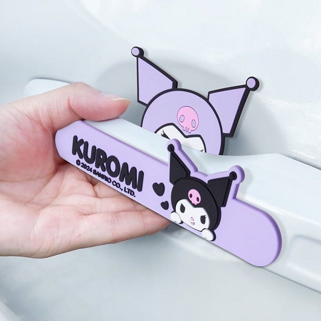 Sanrio-tira Anticolisión de dibujos animados para coche, accesorios decorativos antiarañazos para puerta de coche, manija de parachoques, espejo de marcha atrás
