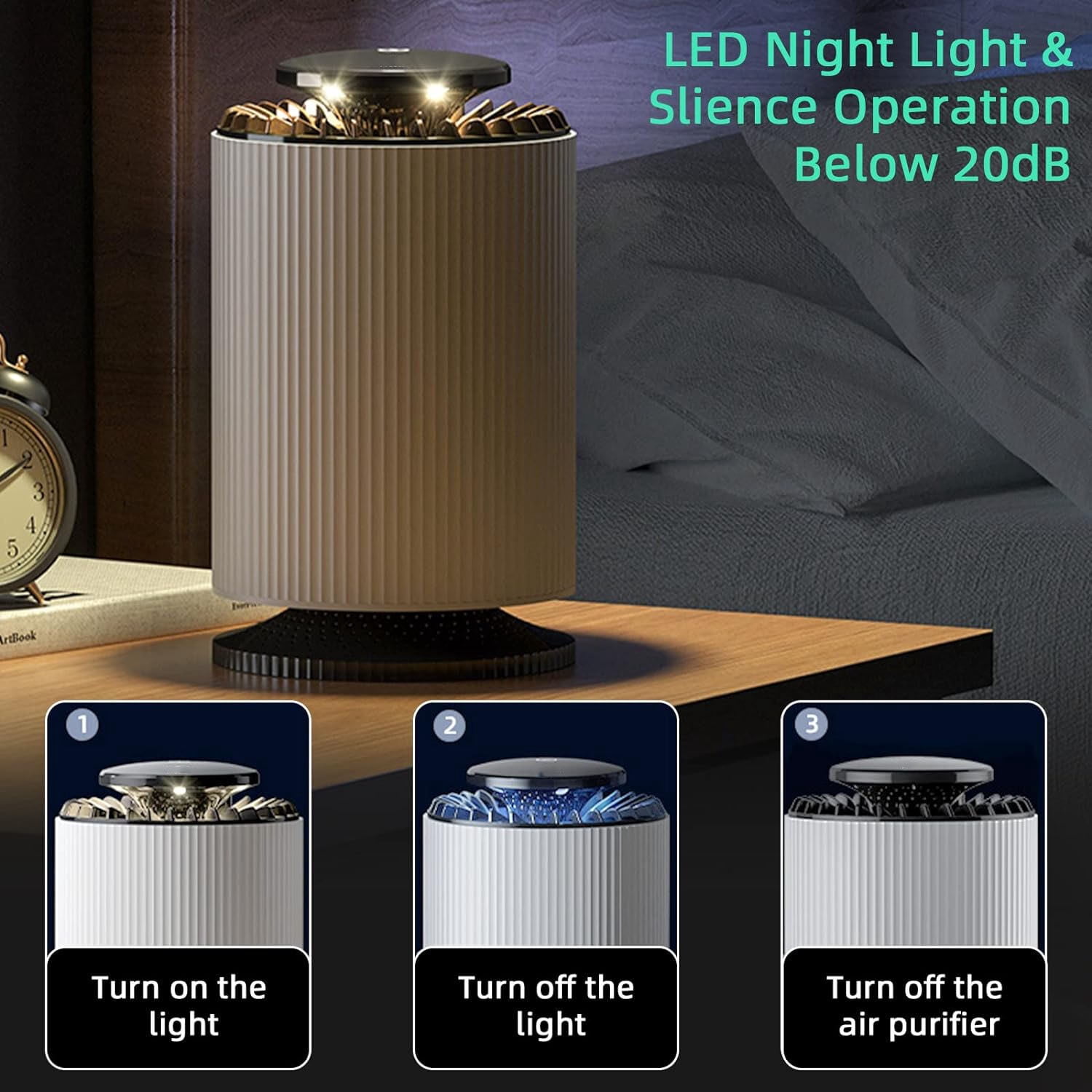 Air Purifier, Harmful Smoke and Dust Collector, Sterilization, In Addition to Formaldehyde and Odor, Small Filter for Desk Lamp