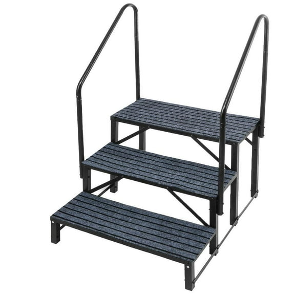 Xianers RV Stairs 3 Step Ladder Outdoor Spa Step Ladder 3 Step Outdoor Spa Step Ladder Mobile Home Stairs RV Steps for Travel Trailer Spa Porch Home RV everyday