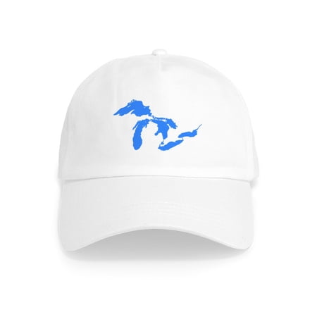 CafePress - Great Lakes Cap - Adjustable 100% Brushed Unisex Casual Cotton Baseball Cap Beige 1