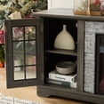 thumbnail image 4 of 58" Fireplace TV Stand for 65" TVs, Modern Electric Fireplace with Mantel, Adjustable Shelves, 2 Glass Doors, Wood SConsole Table for Living Room, 4 of 9