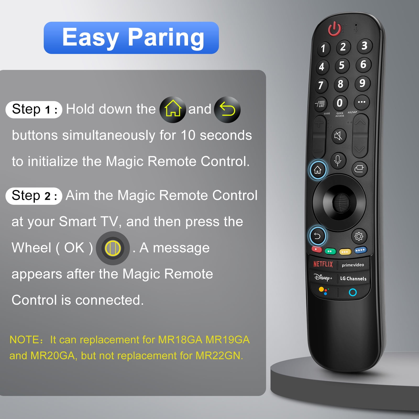 MR21GA per LG 2021 Smart TV telecomando magico con puntatore funzione  vocale Mouse volante per LG UHD OLED QNED NanoCell 4K 8K