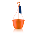 thumbnail image 1 of Set de 10 Macetas Colgantes Plásticas de 8” Marca TEKU® con Ganchos de 33 cm, Color Naranja - Para Patio y Jardín, 1 of 5