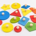 thumbnail image 2 of Tablero de rompecabezas Montessori con forma geométrica para niños de madera, 2 of 5