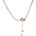 thumbnail image 2 of Collar de cadena con borlas de mariposa elegante y sencillo de acero de titanio para mujer, accesorios elegantes que combinan con todo, de moda y dorado sin color, 2 of 6