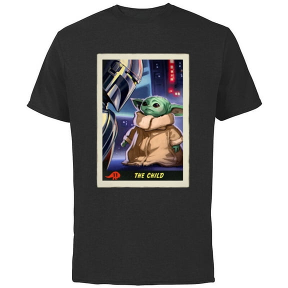 Star Wars The Mandalorian The Child Trading Card - Short Sleeve Cotton T-Shirt for Adults - Customized-Charcoal