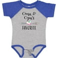 thumbnail image 3 of Inktastic Oma and Opa's Favorite Heart Grandchild Boys or Girls Baby Bodysuit, 3 of 5