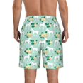 thumbnail image 3 of KLL Horse And Flower Men's Casual Summer Beach Shorts Hawaiian Shorts with Pockets-Large, 3 of 5