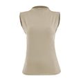 thumbnail image 1 of Playera George para Mujer, sin Mangas Cuello Palma Beige Talla M, 1 of 4