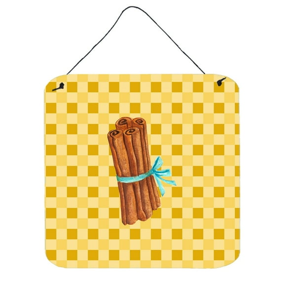 Carolines Treasures BB7197DS66 Cinnamon on Basketweave Wall or Door Hanging Prints 6x6 multicolor