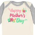thumbnail image 4 of Inktastic Happy Mothers Day with Flowers Boys or Girls Long Sleeve Baby Bodysuit, 4 of 5