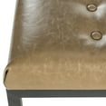 thumbnail image 6 of SAFAVIEH Reynolds Contemporary Modern Glam Tufted Bench, Tan/Black, 6 of 6