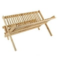 thumbnail image 4 of Escurridor de platos plegable BuyWeek de madera 2 niveles, 4 of 12
