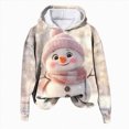 thumbnail image 4 of Towmus Couple Cute 3D Santa Print Christmas Kangaroo Pocket Sweatshirt Hoodies Fall Winter Pullover Tops, 4 of 4