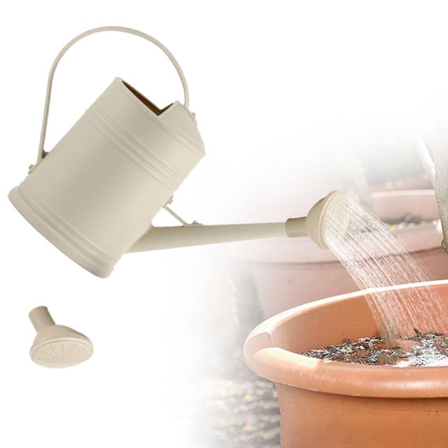 Regadera creativa con mango perfecl herramienta de jardinería aspersor de plantas decoración de jarrones Beige