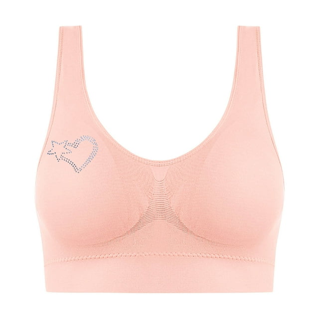 Women's Adjustable Ribbed Bra - Wireless Seamless Bralette | Lightweight Full Coverage with Wide Straps for Large Bust Support