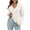 White, variant on IROINNID Pullover Sweater for Women Pure Color Turndown Lapel Long Sleeve Pullover V-neck Knit Loose Casual Sweater,Khaki