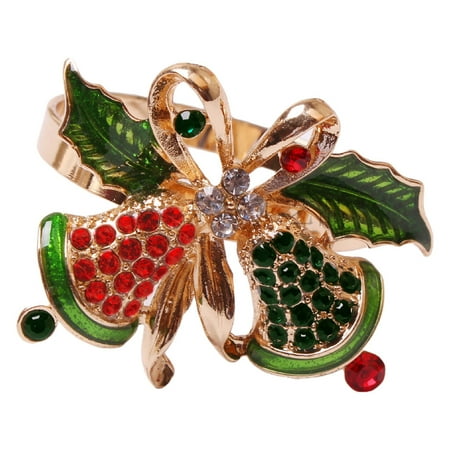 

TINYSOME Christmas Napkin Ring Xmas Bell Napkin Ring Holders for Thanksgiving Weddings Family Gatherings Dinner Table Settings Decoration