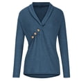 thumbnail image 4 of Hauts Grande Taille pour Femmes, Col en V Décontracté, Manches Longues, Blouse Ample, 4 of 8